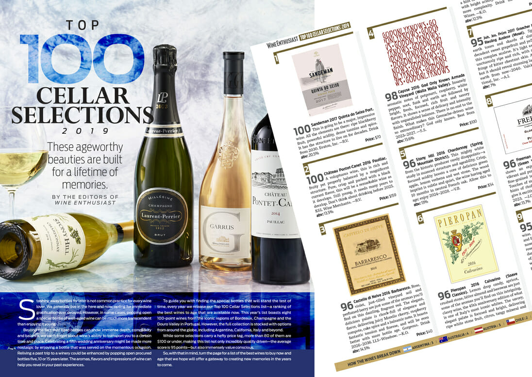 Wine Enthusiast top 100 Cellar Selections